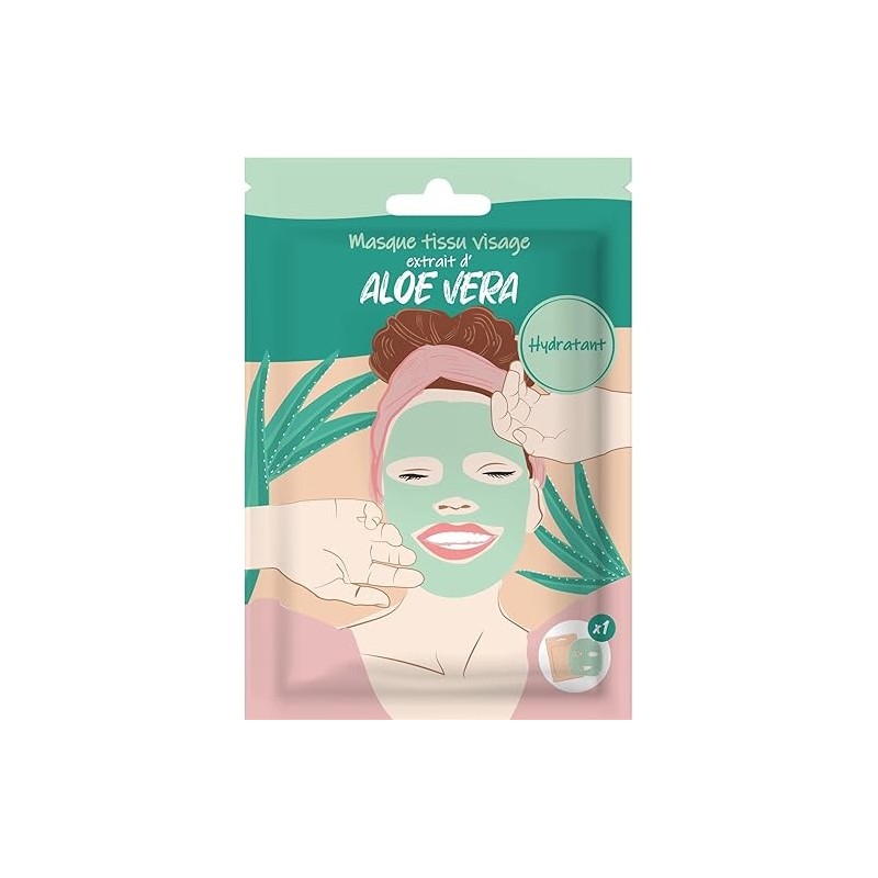 masque aloe vera 100 % bio paquet de 10